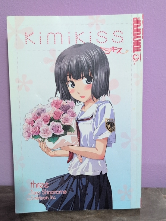 TokyoPop Other - KimiKiss Manga Volume 3- Girl with Pink Rose Bouquet